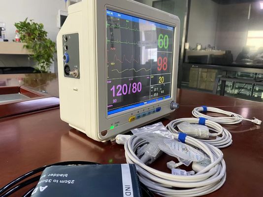 Ελαφριά νοσοκομειακά συσκευές παρακολούθησης ζωτικών σημείων ασθενών με ECG SPO2 NIBP Temp Measurement