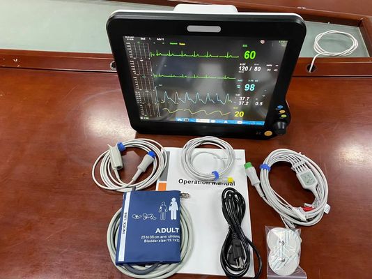 Πολλαπλές παραμέτρους ICU καρδιακή ανίχνευση, Νοσοκομείο ζωτικής αξίας μηχανή με 15 &quot; οθόνη