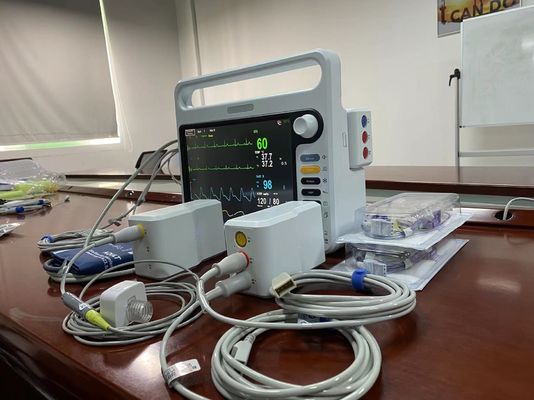8 γλώσσες Φορητή οθόνη ασθενούς 15 ιντσών TFT LCD οθόνη ICU καρδιακή οθόνη