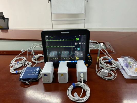 8 γλώσσες Φορητή οθόνη ασθενούς 15 ιντσών TFT LCD οθόνη ICU καρδιακή οθόνη