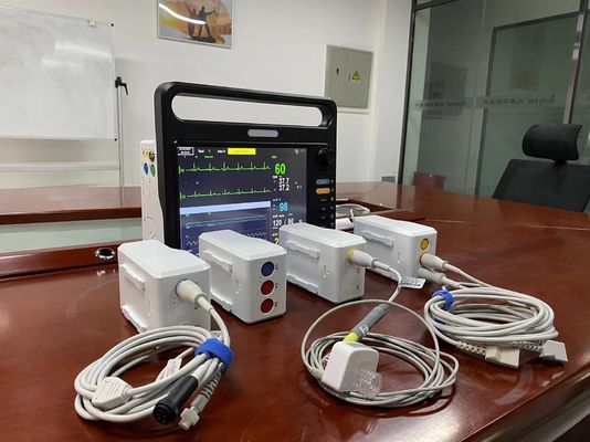 8 γλώσσες Φορητή οθόνη ασθενούς 15 ιντσών TFT LCD οθόνη ICU καρδιακή οθόνη