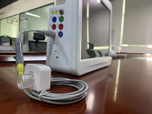 Λευκός παιδιατρικός ευρέος αισθητήρας Etco2 για καρδιακή παρακολούθηση εντατικής θεραπείας