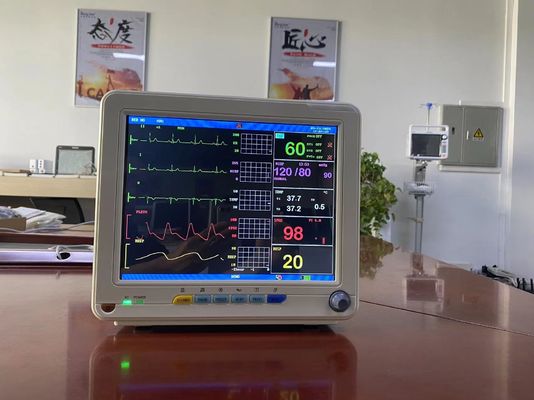 Φορητό πολυπαραμετρικό μόνιτορ ασθενούς 12,1 ιντσών TFT LCD με EtCO2 ECG SPO2 NIBP