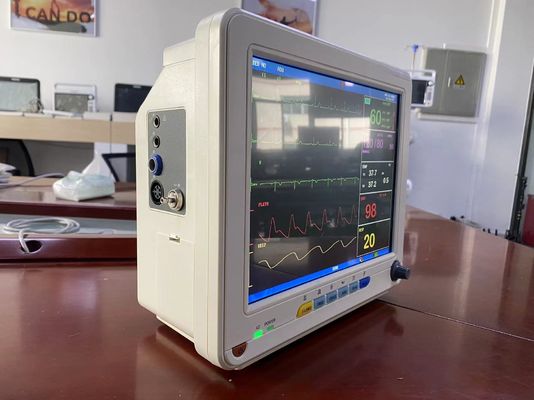 Φορητή οθόνη TFT LCD 12,1 ιντσών Οθόνη παρακολούθησης καρδιακών ασθενών ΗΚΓ SPO2 NIBP Vital Signs Monitors
