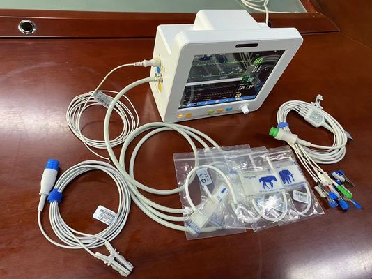 Φορητό κτηνιατρικό ζωτικής σημασίας όργανο ελέγχου σημαδιών με EtCO2 ECG SPO2 NIBP και Temp τη μέτρηση